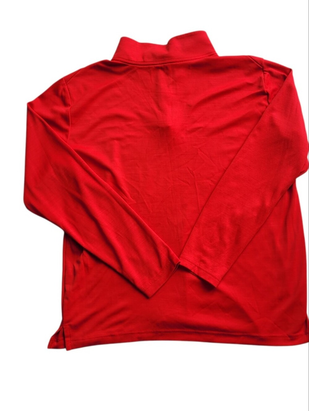 Nike Dri-FIT Women's Red Quarter-Zip Pullover Long Sleeve Athletic Top Size L - Picture 4 of 6